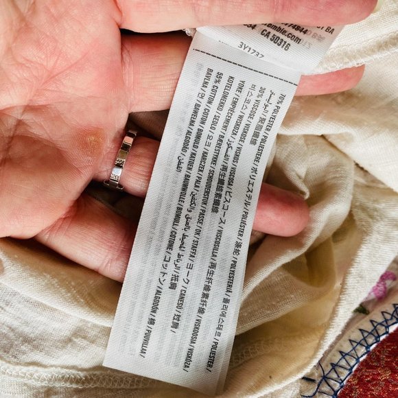 Hollister White Embroidered Sleeveless Top S - Picture 5 of 9